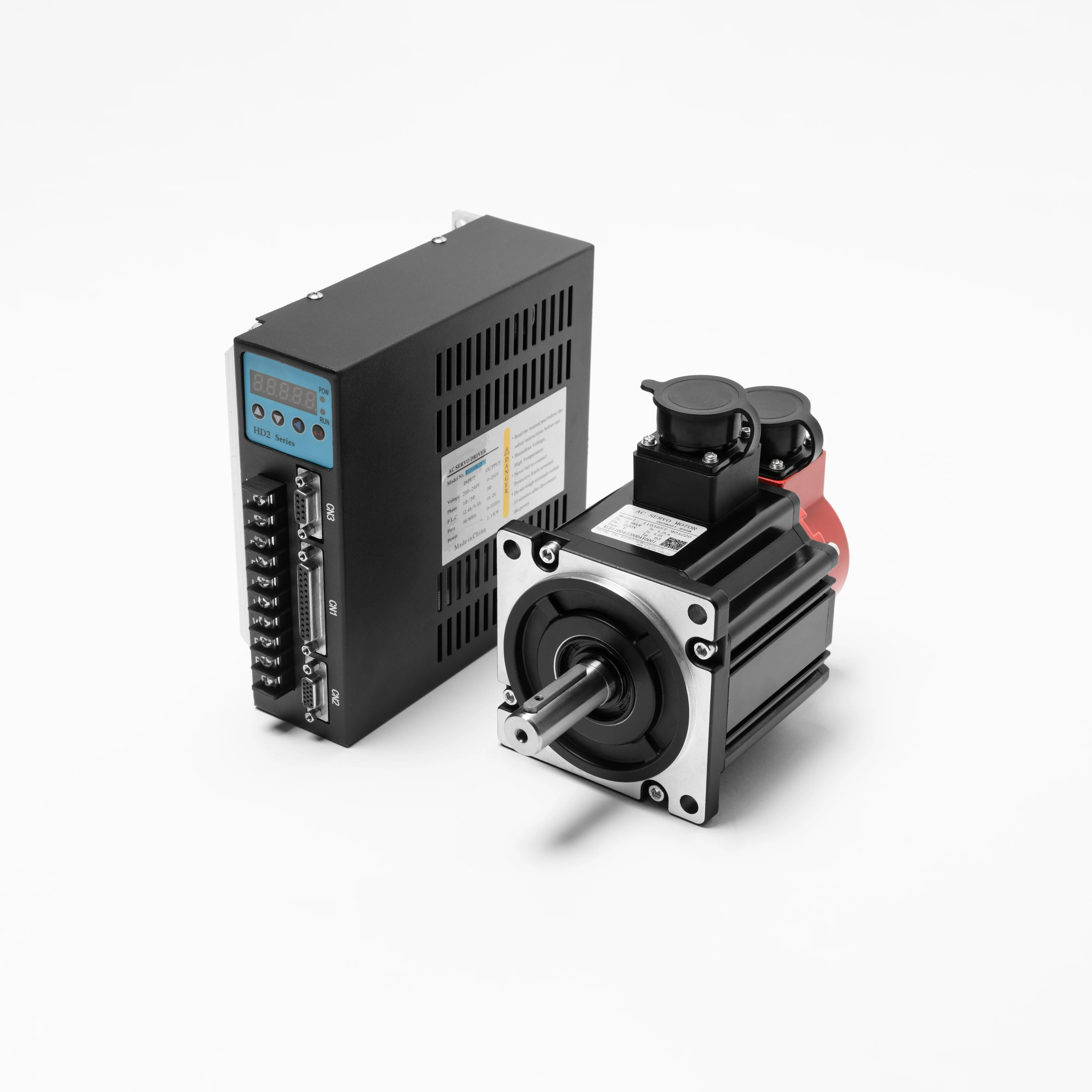 AC 220V 380V 1.6Kw 7.5N.m 220v Servo Motor WITH drive for textile machine matched cnc controller