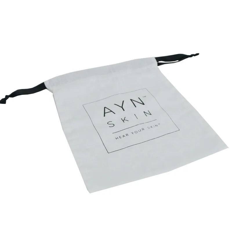 100% biodegradable 5oz white small cotton draw string bag