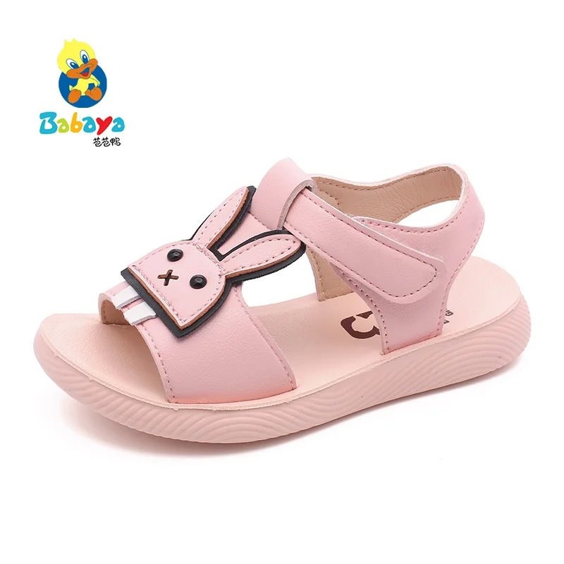 
30001 HUANQIU2020 Cheap Summer Kids rabbit Sandals Shoes For Girls 