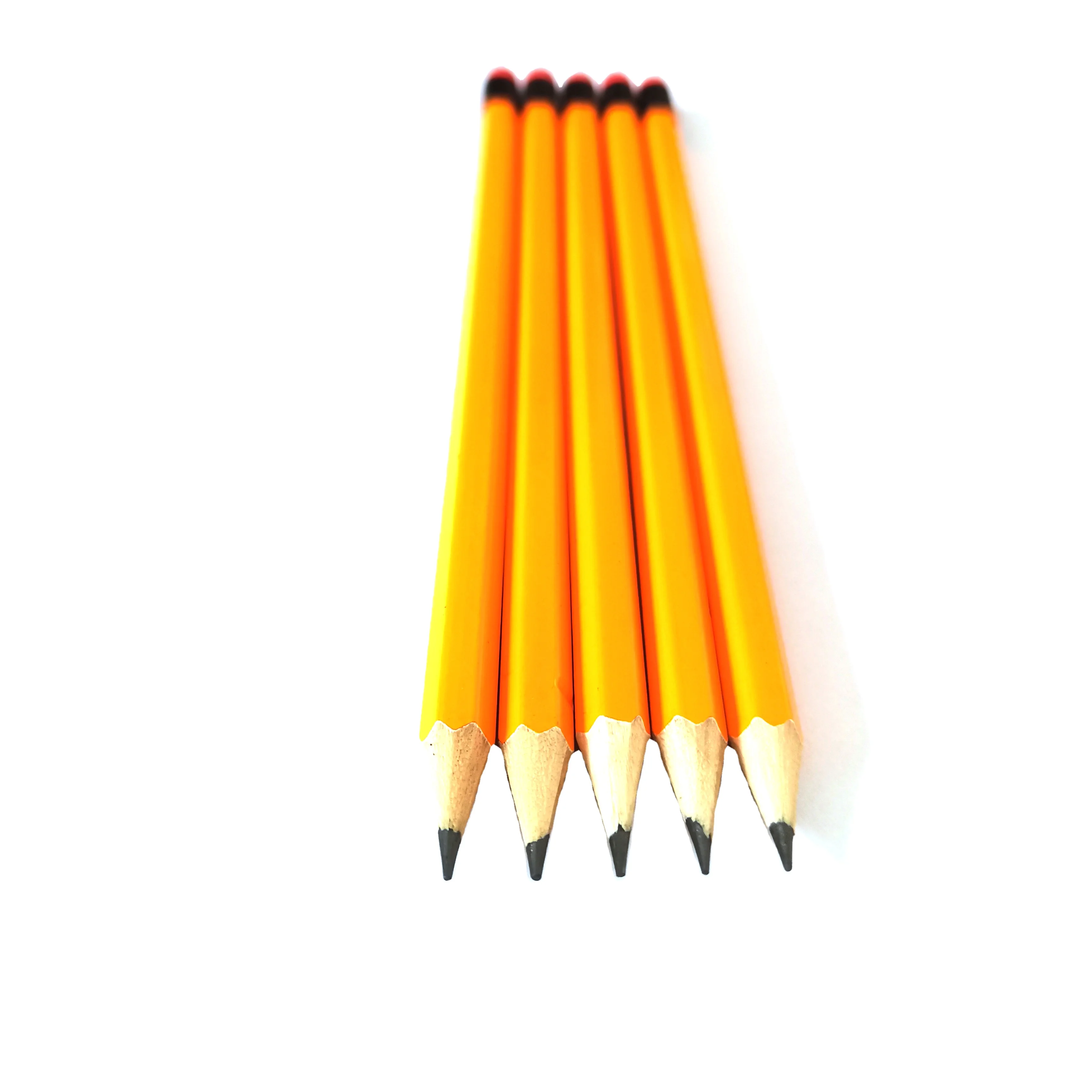 Factory Price 7Inch Bulk Wood Customized Logo Yellow Graphite HB Pencils with Erasers
