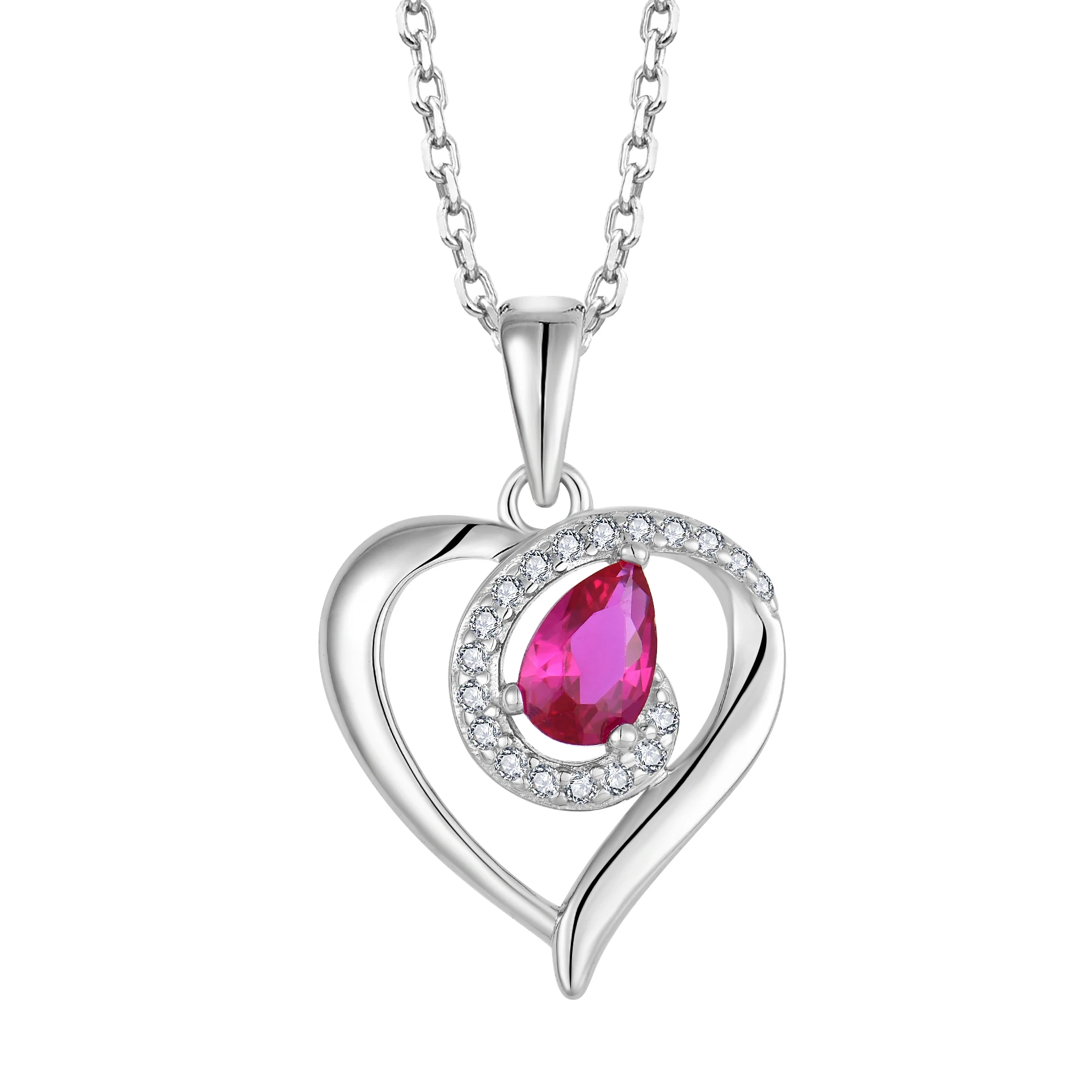 Newest Design Full Zircon Diamond Hollow Irregular Love Heart Pendant Ocean Blue Heart Charms For Jewelry