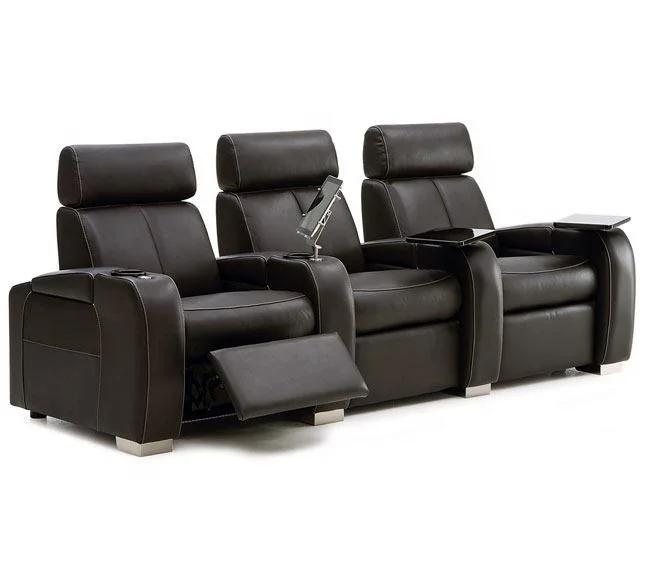 VIP Cinema Seating Luxury Recliner Sofa Mini Top Grain Leather Modern Sofa