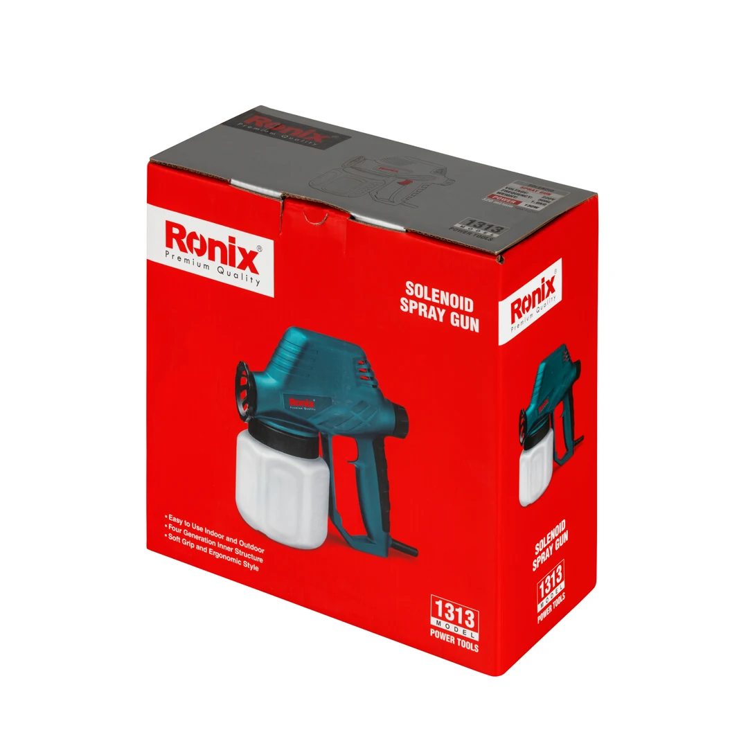 Ronix Model 1313 130W 800ml Lightweight Portable Safe Household Electric Paint Spray Gun with High Pressure