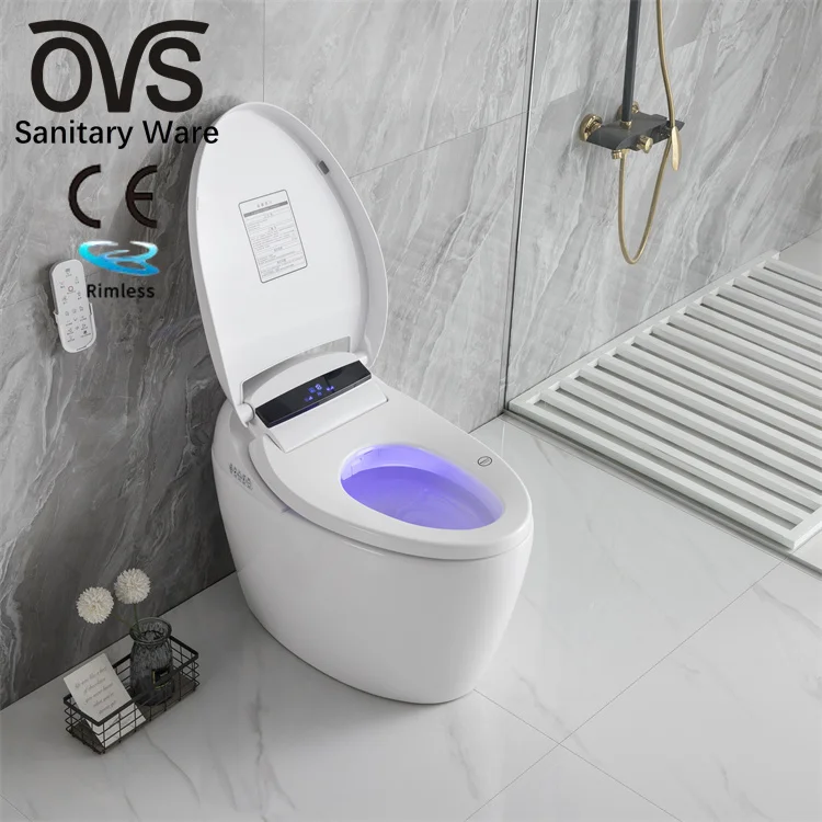 Self Clean Auto Open Sensor Flush Siphonic Automatic Toilet Bowl Floor Electronic Bathroom Wc Intelligent Smart Toilet