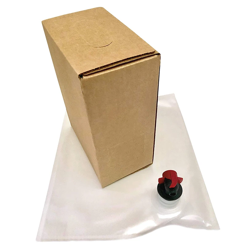 
Logo print 1L/2L/3L/5L disposable plastic tap roasted coffee wine bag in box dispenser with valve 