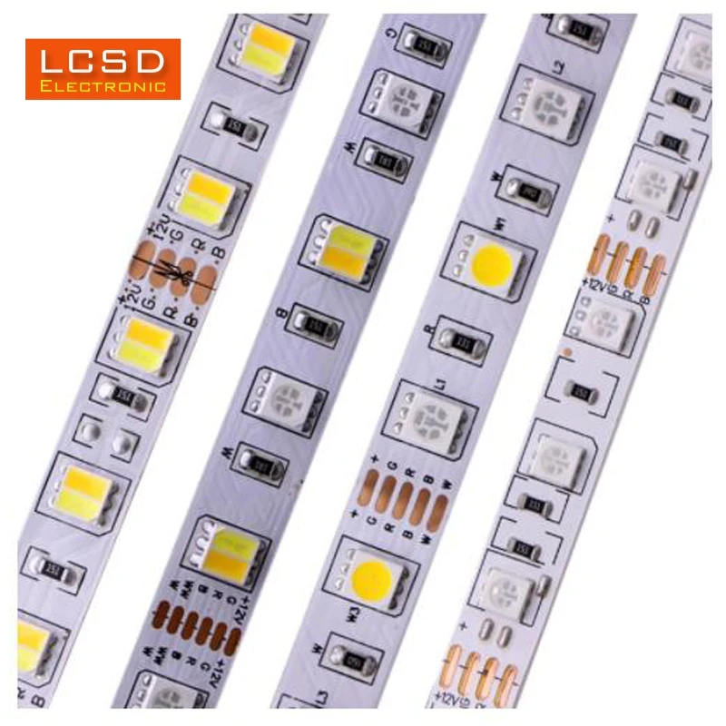 12 В постоянного тока 5050 RGB 30 светодиодов + 2700K 30 светодиодов/6500K 30 светодиодов IP20 IP65 IP67 трубка Гибкая RGBW RGBWW светодиодная полоса освещения