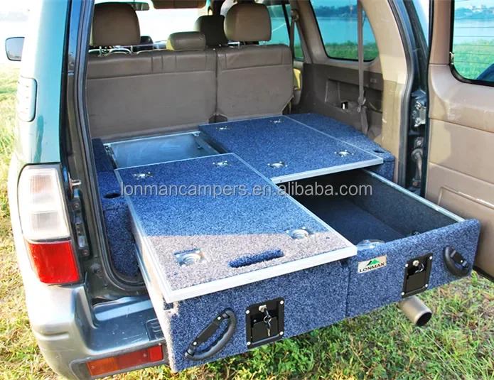 4X4 UTE Drawers for Cargo Storage Interior Camping Mobile Kitchen Stainless Steel for Land Cruiser Model camp kitchen drawer