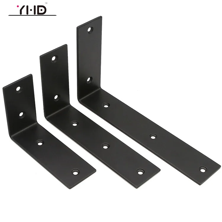 wholesale stainless steel black float shelf l bracket for shelves