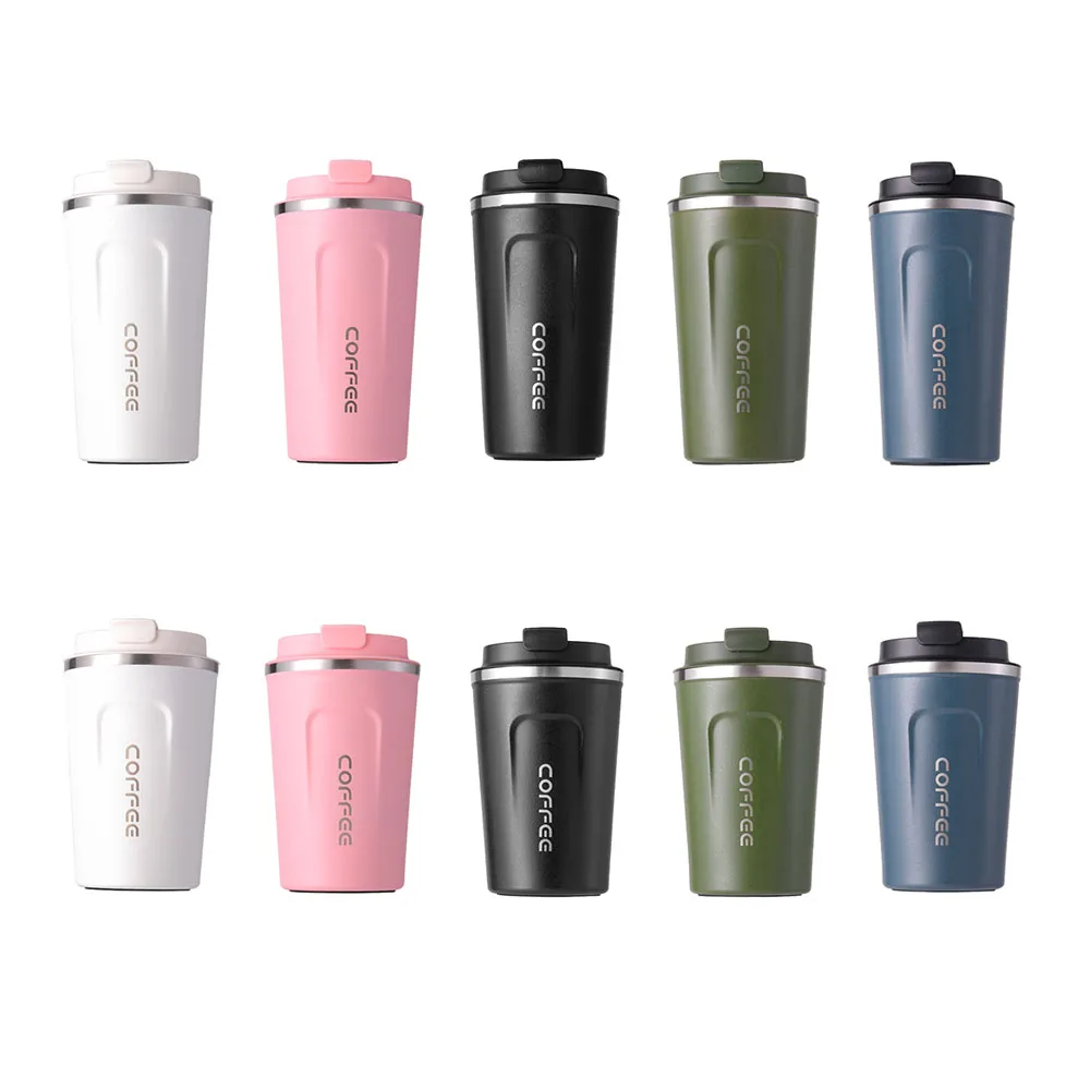 Custom Logo Sublimation Leak-Proof Travel Water Cup Handle Reusable Stainless Steel Coffee Mug For Drinkware