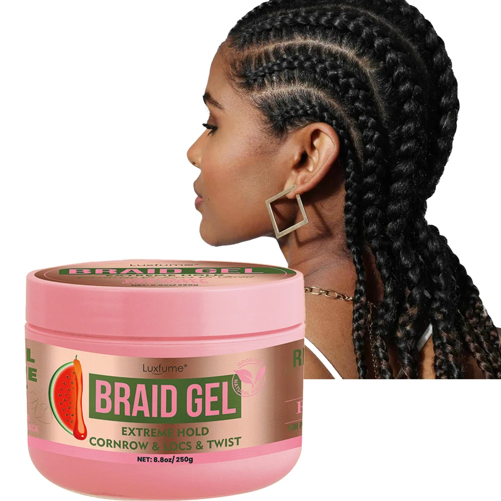 72h Lasting Oalen 8.8oz Private Label Strong Hold Watermelon Twist Braid Gel for Braiding and Locs