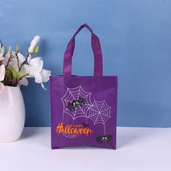 Laminated non-woven shopping bag with halloween themed pattern to customize the logo you need