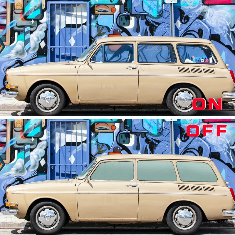 Смарт-пленка на окно автомобиля с изменяющимся цветом, Электронная самоклеящаяся пленка серого и черного цвета, переключаемая, для конфиденциальности, Затемняющая стеклянная пленка PDLC