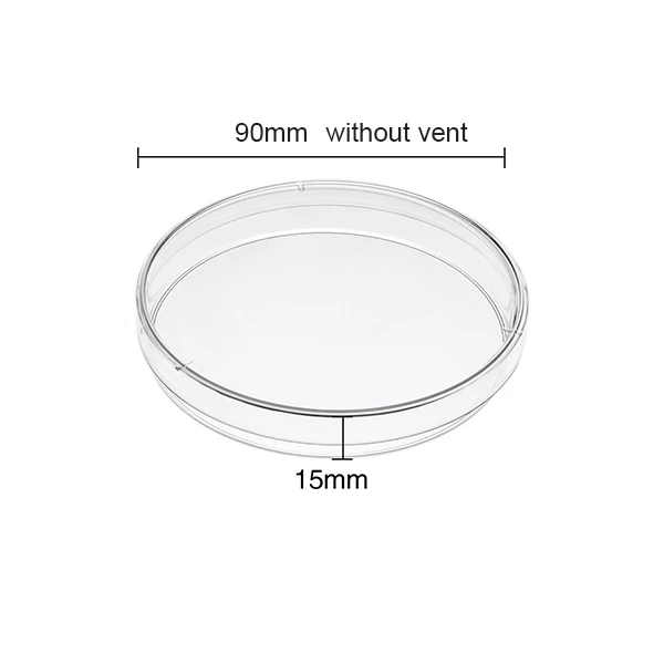 sterilized disposable different size plastic glass 90mm 90x15 sterile petri dishes