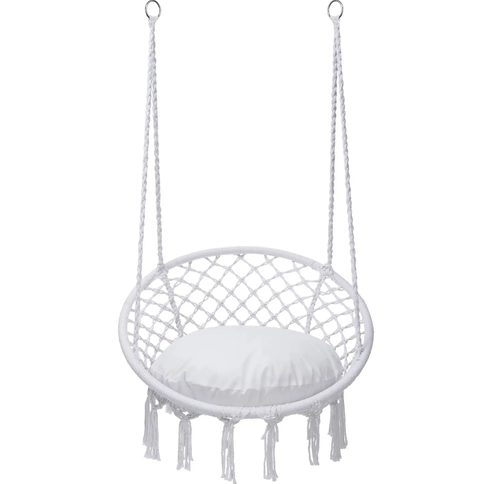 Max 330 Lbs Hanging Cotton Rope Hammock Swing Chair Macrame Swing Hammock Chair