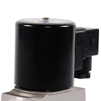 ZCT Stainless Steel Solenoid Valve One-way Straight-through Type For Water And Gas Normally Closed  Ac380V 220V 110V Dc24V 12V