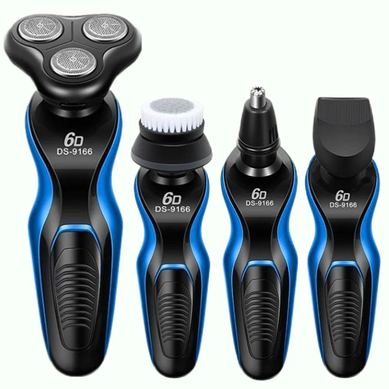 Mini Portable Electric Shaver Ipx7 Waterproof Wet 6 In 1 Electric USB Rechargtable Bald Head Nose Hair  Shaver