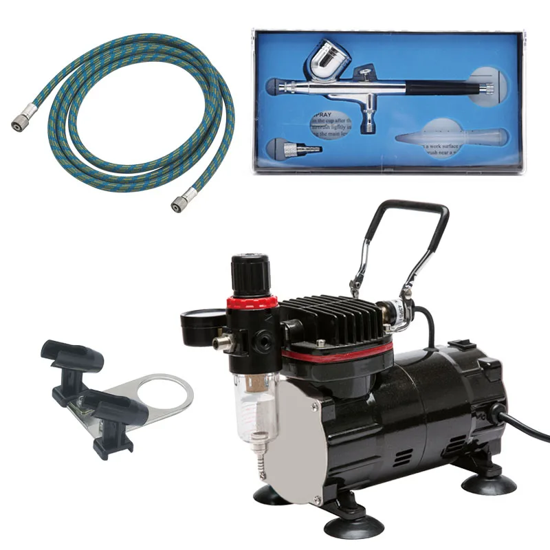 Mini tattoo/airbrush kit portable TC-812K for tattoo model painting airbrush compressor paint spraying