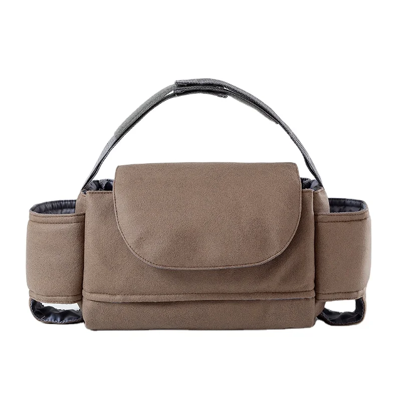 Adjustable Baby Stroller Organizer Bag with Insulated Cup Holder Diaper Storage Bag Universal Baby Stroller Organizer