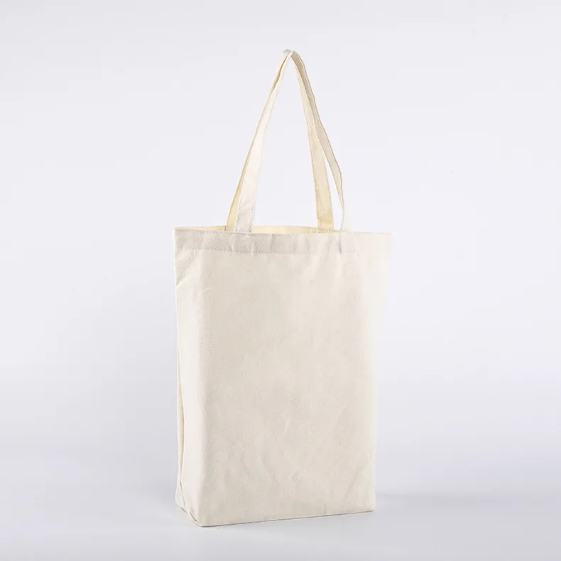 Eco Friendly Organic Blank Hand Hold Large Shoulder Cloth Custom Logo Shopping Cotton Tote Bag Canvas