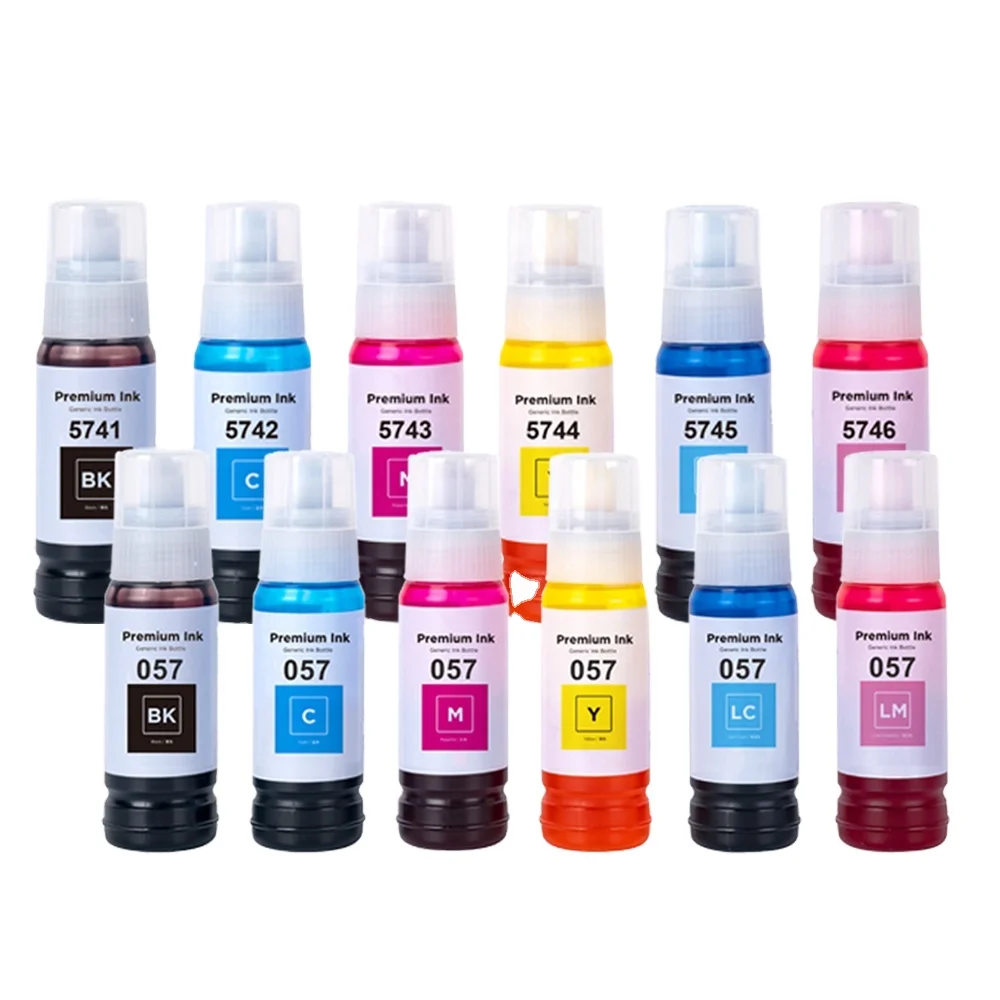 INK-TANK 056 057 107 108 574 Premium Compatible Color Water Based Bottle Refill Dye Ink For Epson L8050 L8058 Printer