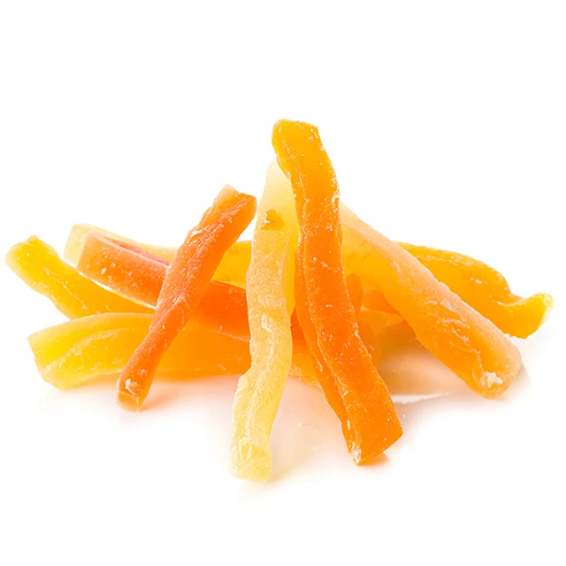 Dehydrated Dried cantaloupe melon spear plavor from Thailand