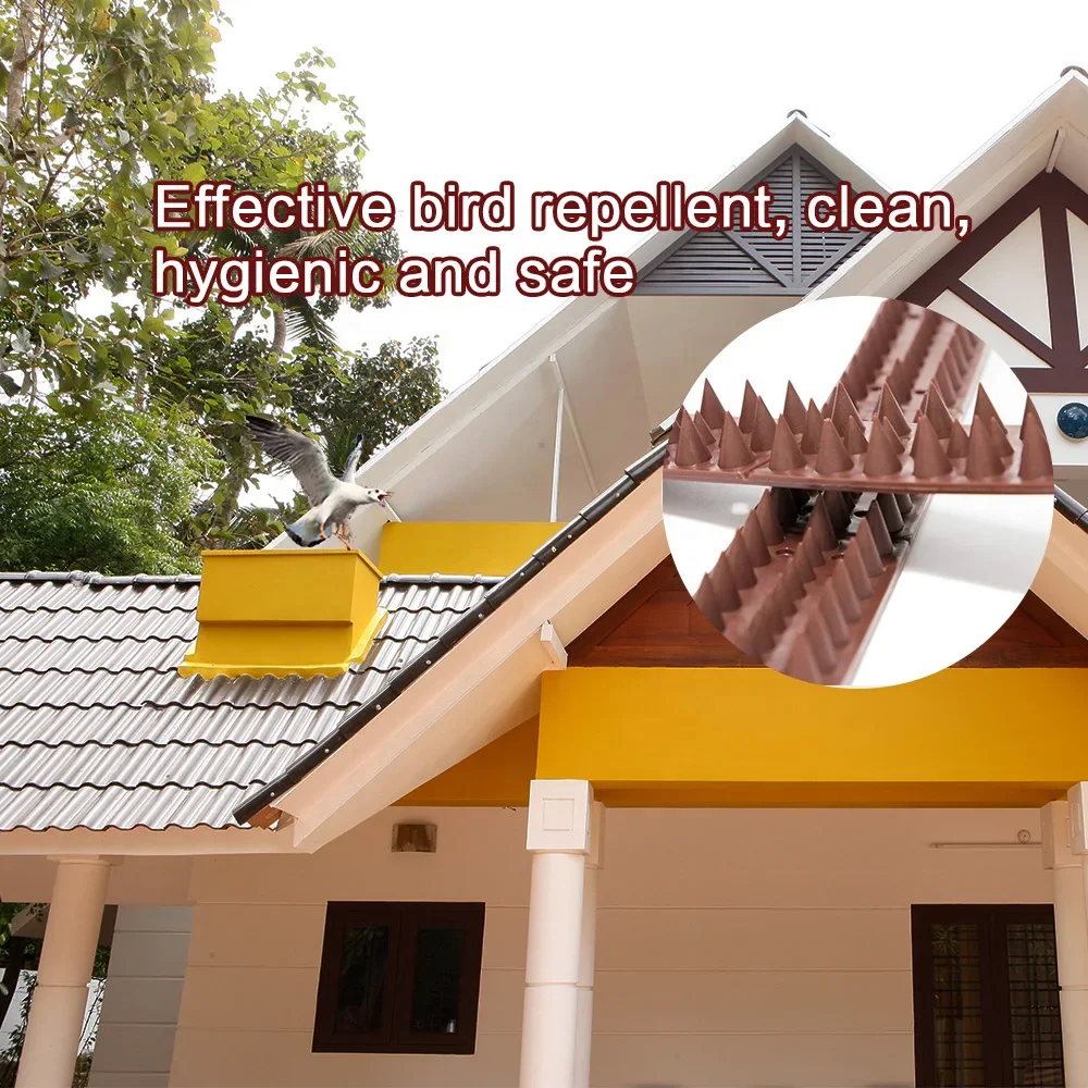 Bird Repellent Cat Deterrent Device birds scare Wall Fence 50cm Plastic Spikes drive bird away