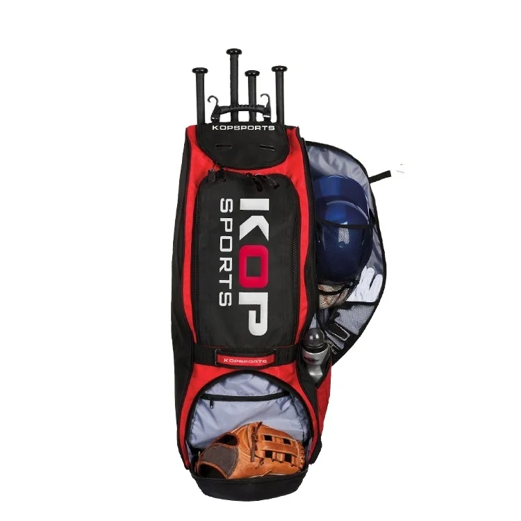 2021 KOP SPORTS Multifunction Customized Waterproof Wheeled Baseball Bag With Shoe Compartment