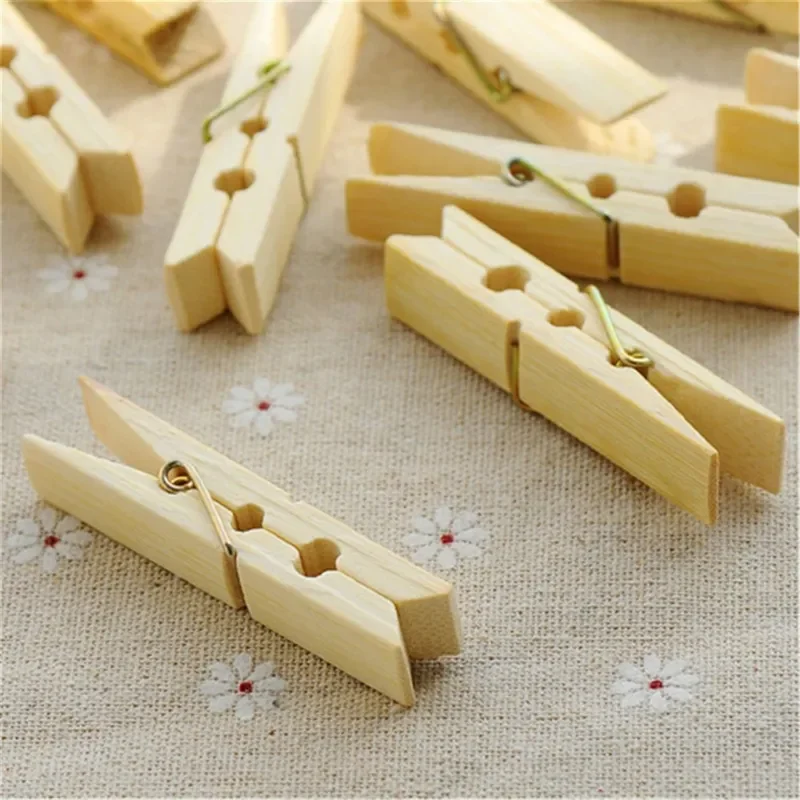 Factory bulk wood clothespins wholesale laundry large bamboo clip hanging craft wooden clothes pegs
