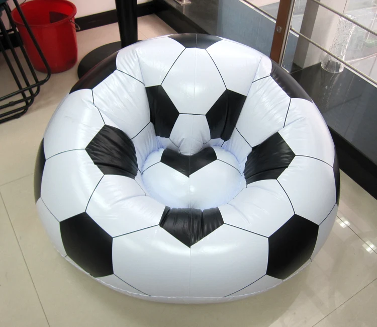 
Hot sale football design inflatable sofa PVC seat air sofa bed Wholesale Phthalate free football inflatable sofa/ air chair 