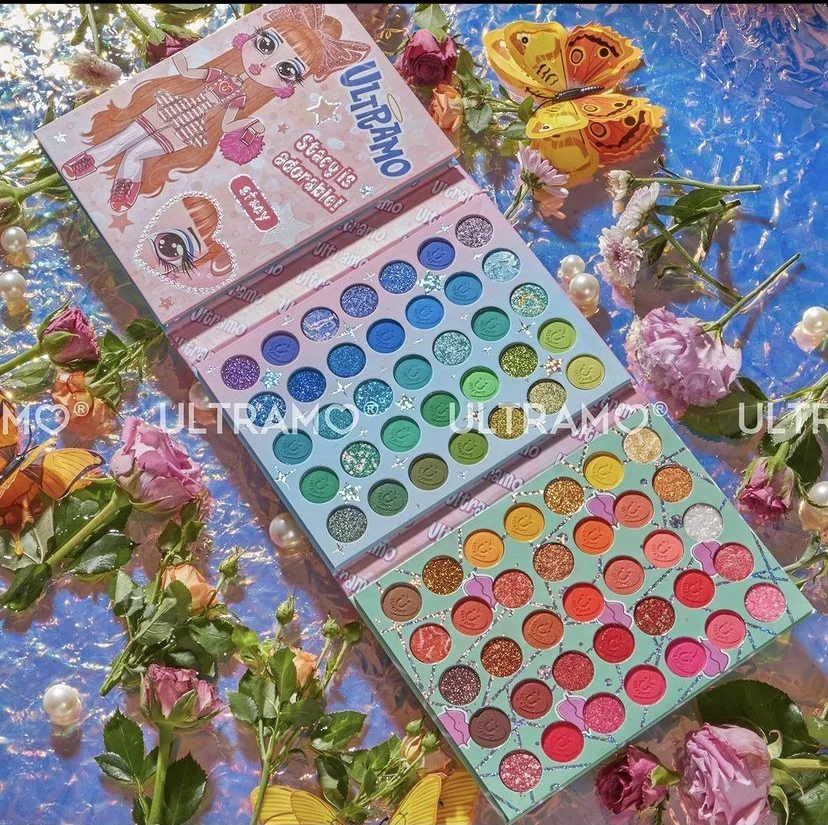 Cosmetics ultramo Private Label OEM Wholesales Shimmer Surface Luxury Cosmetic Makeup High Pigmented Eyeshadow Palette
