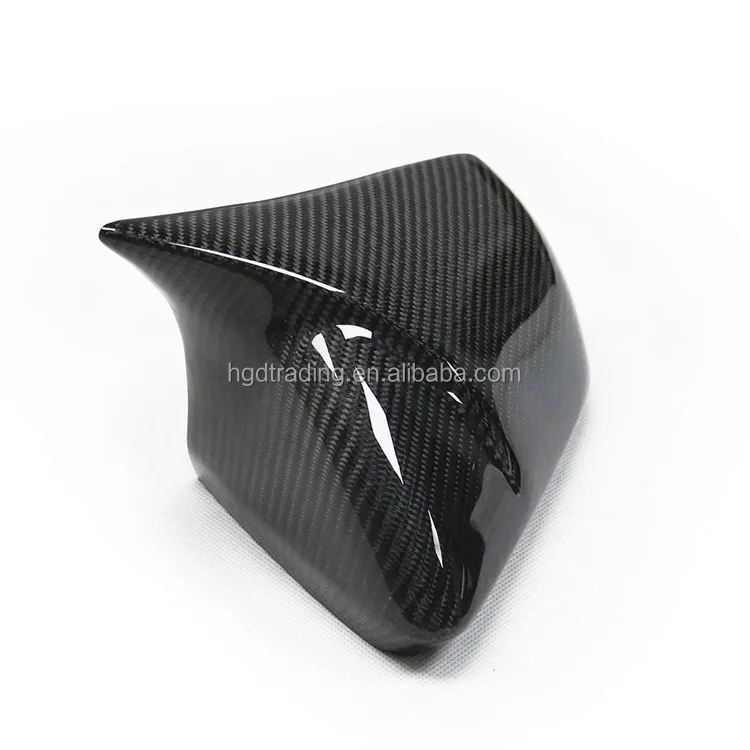 HGD M Style Mirror Cap for Ford Mustang 2015+ Replacing Mirror Cover Clip-on Carbon with Light