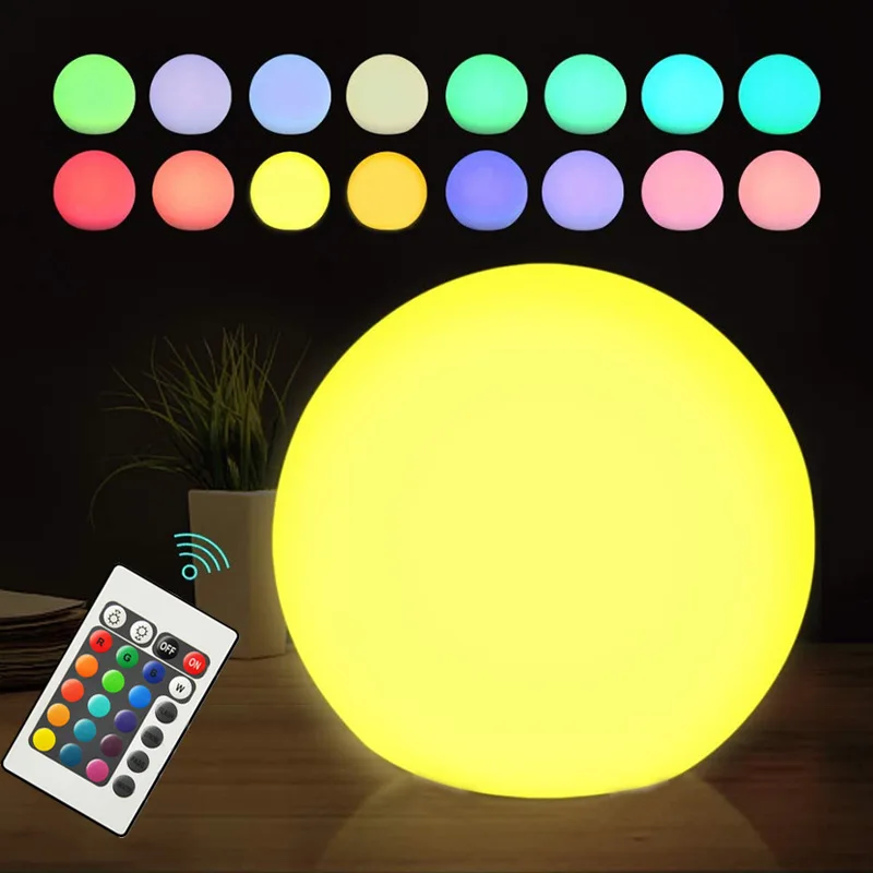 Quality Outdoor Led Solar Garden Lamp Beach Lawn Waterproof Led Ball Sphere Lamp for night club, beach, swimming pool