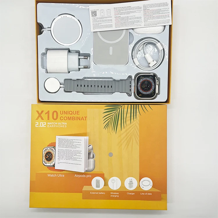 X10 Smartwatch 2.0 inch IPS 7 In 1 Fast Charge Smartwatch Unique Ultra Combination Smartwatch