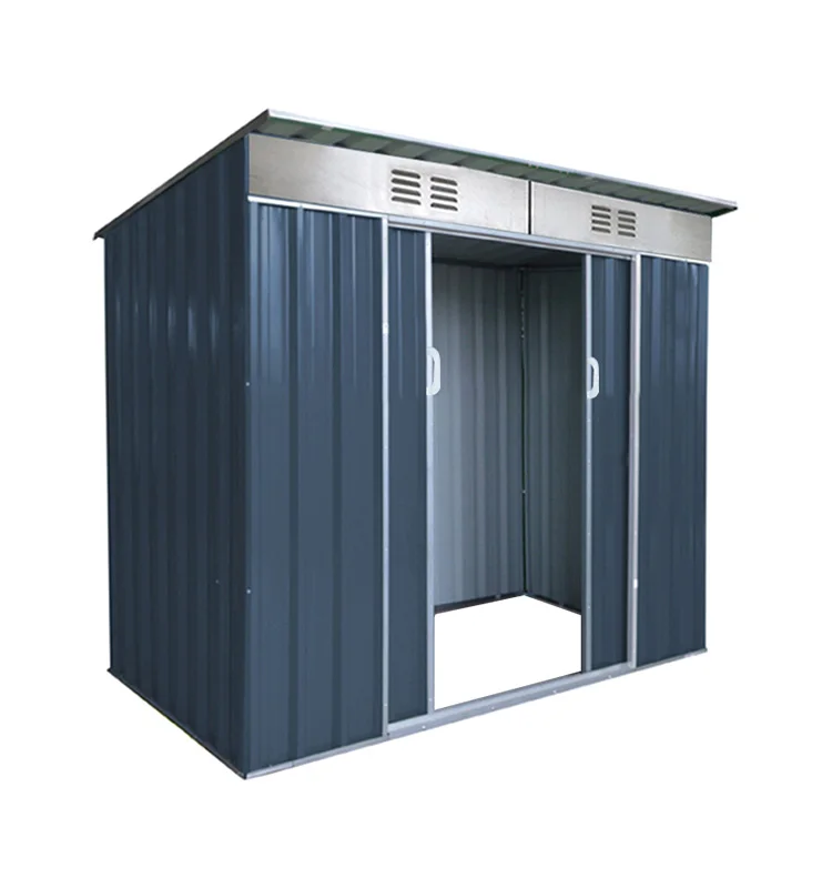 6x3ft Pent Roof Metal Storage Shed Garden Shed