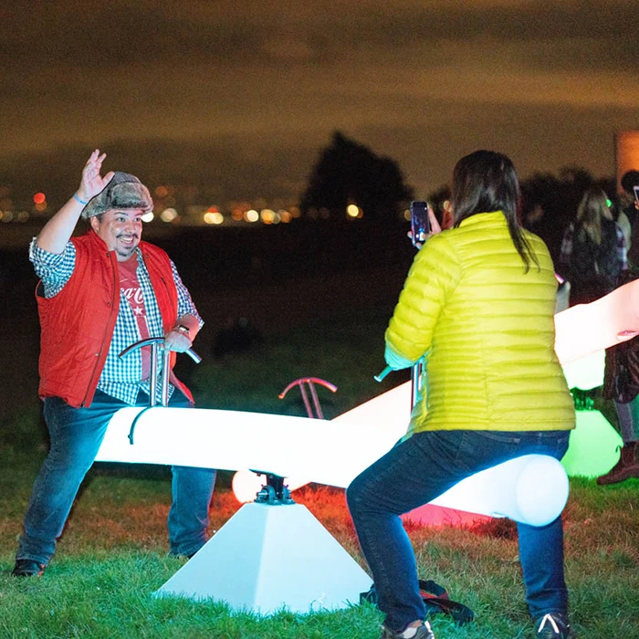 Funny park teetertotter Waterproof LED party Illuminated light up seesaw