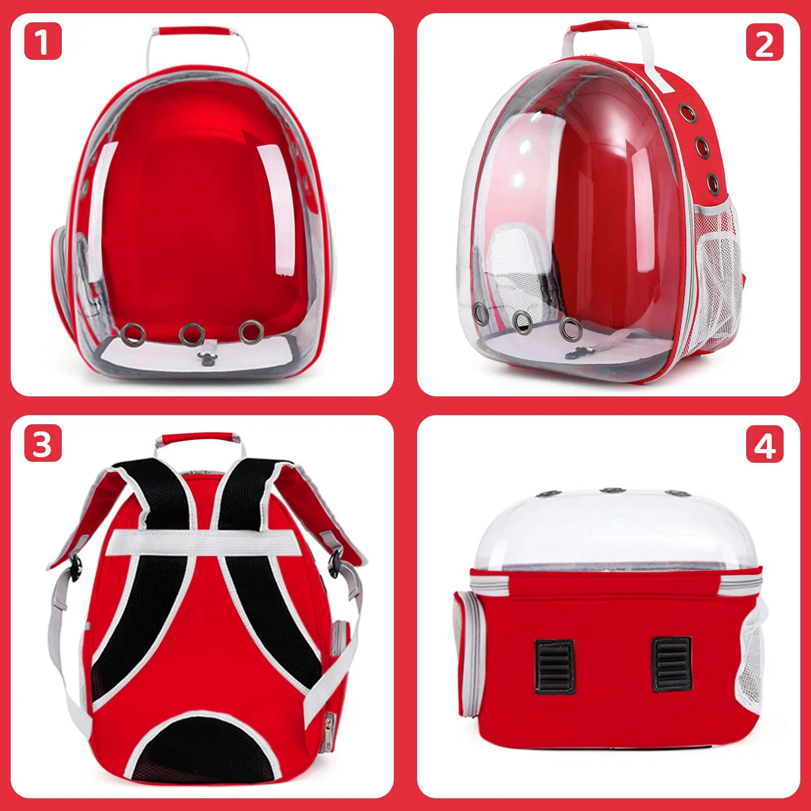 Breathable Large Capacity Pet Backpack Transparent Capsule Backpack Travel Portable Space Capsule Double Shoulder backpack