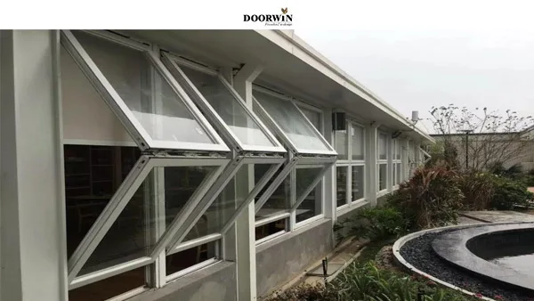Doorwin brand China manufacturer US Vertical Types Double Glazed Thermally Broken Aluminum Bi Folding Glass Windows