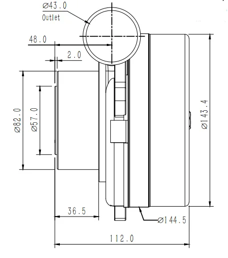 Hot Air Exhaust Blower Centrifugal Blower Fan OEM,ODM Brushless Dc Motor Grey Small Size Industrial Ventilation 24 VDC Black &