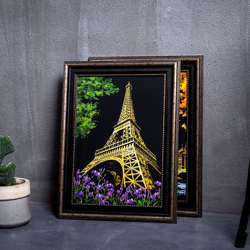 CHENISTORY Factory  Sale Scratch painting  Colorful City Series Kids Rainbow Magic Scratch Art Painting Paper