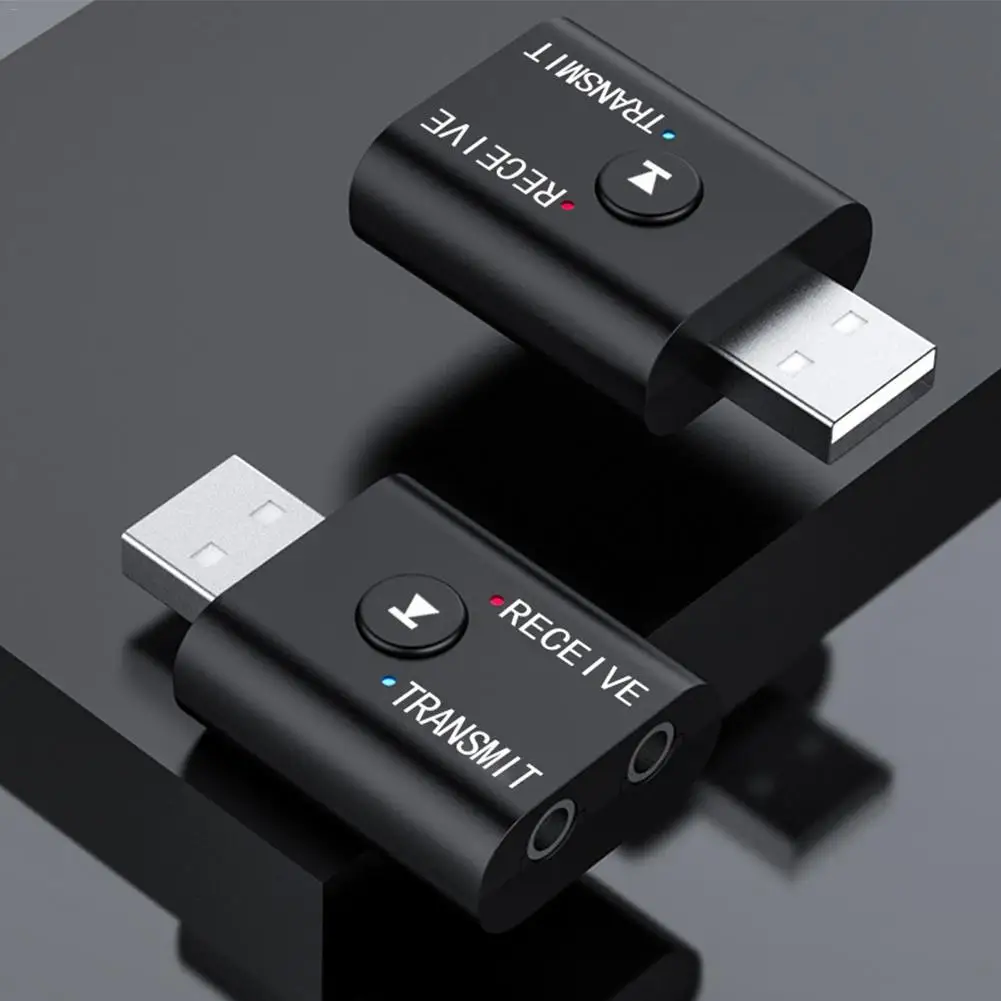 2-в-1 BT передатчик и приемник BT5.0 USB 3,5 мм аудио TR6 адаптер домашнего кинотеатра динамик для автомобиля