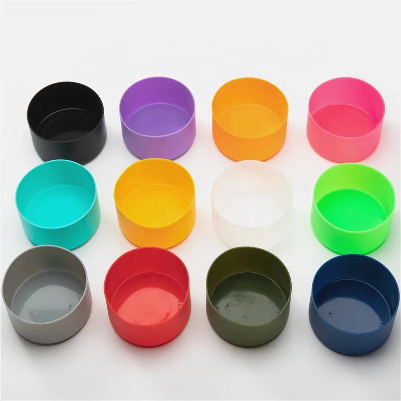 Wholesale 12 colors protective silicone rubber cup sleeve non slip boot cover for 12 oz to 24 oz bottles