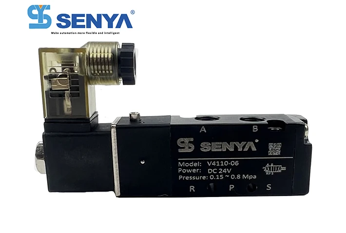 4V110 Series Air Control Solenoid Valve 5/2 Way 12V 110V 220V DC24V Solenoid Directional Valve 5/2 Pneumatic Air Solenoid Valve