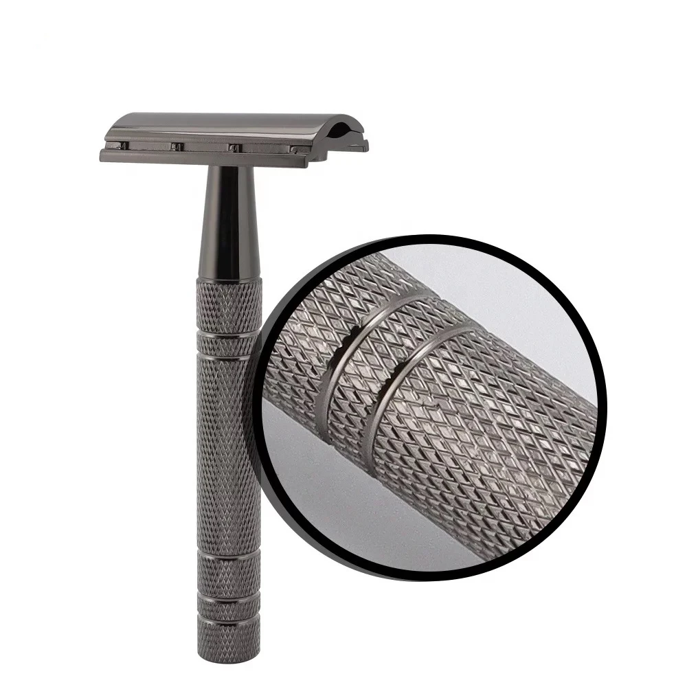 Двойное лезвие, алюминиевая Безопасная бритва для бороды и Мужская Безопасная бритва для бороды