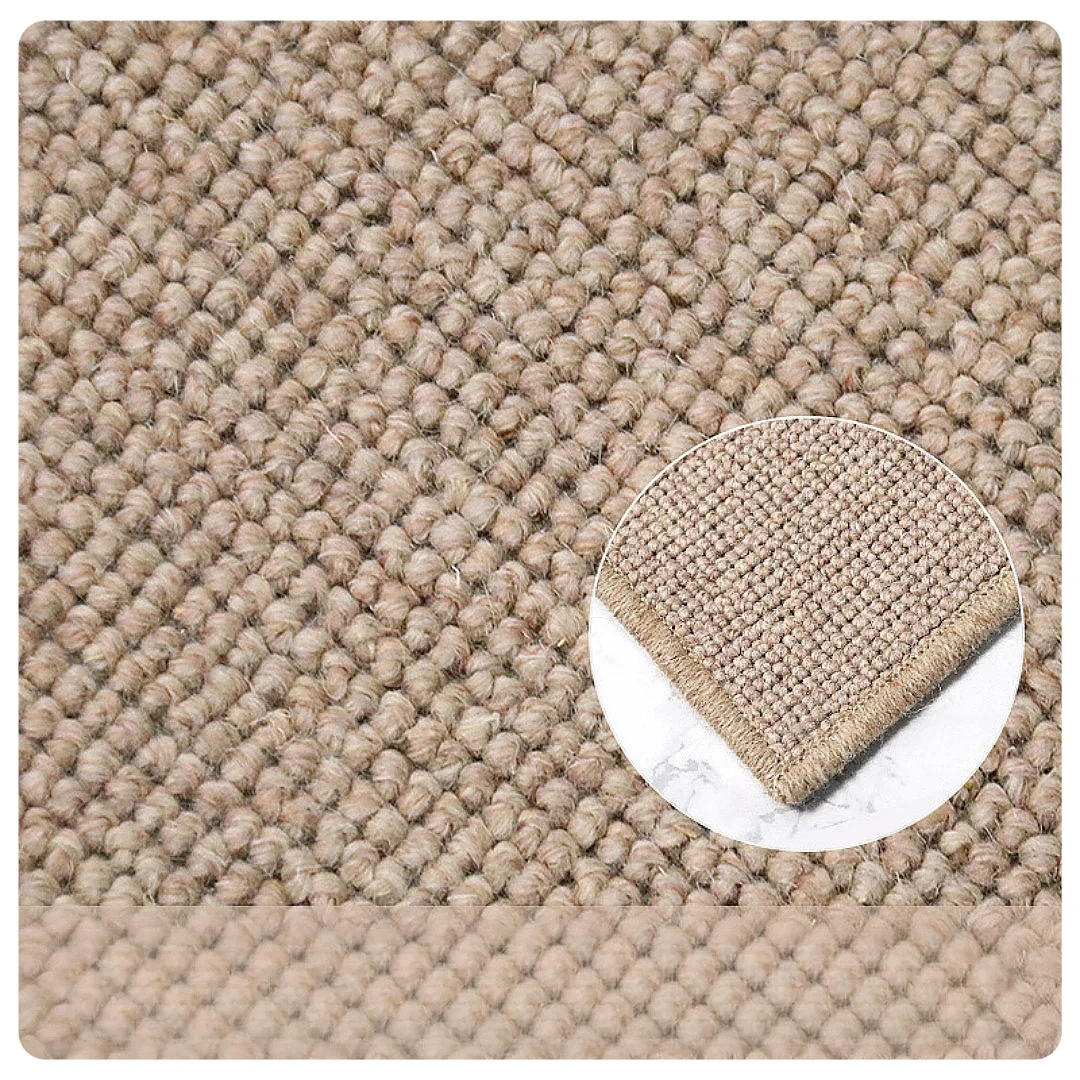 High Quality Heavy Wool Carpet Rug 7mm 2900gsm Plain Colour-B Wool Woven Double Sided Texture Braided Carpet