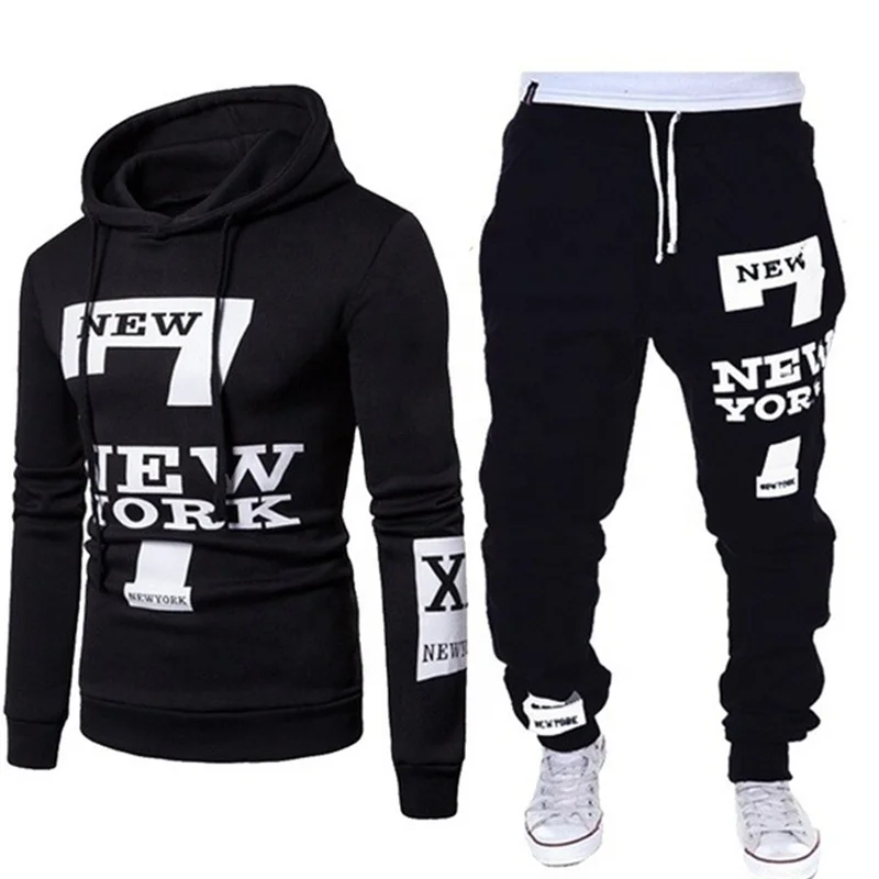 wholesale outdoor sport gym fitness sets men sportswear tracksuit men  two piece set hoodies tracksuits