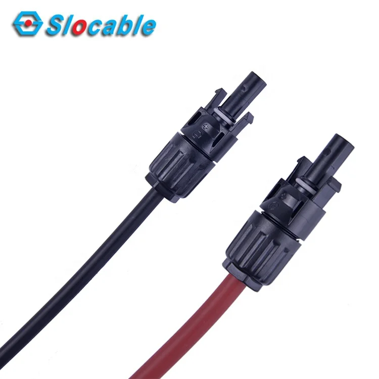 Slocable Branch Cable 6mm2 Solar Cable Main Line 10cm and 4mm2 Branch Line 10cm Solar Wire with Solid Copper Connector