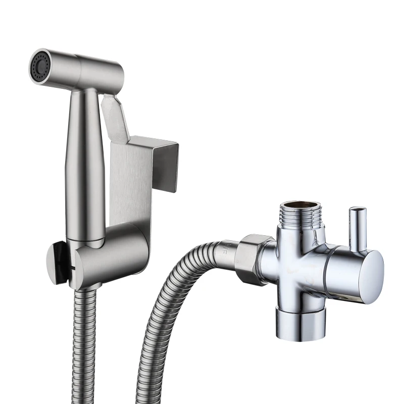 New Design Wall Mounted Stainless Steel Handheld Toilet Bidet Water Sprayer