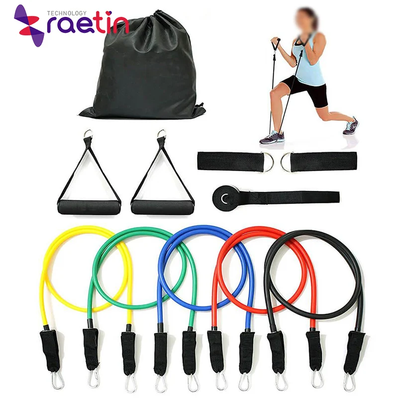 Gym LaTeX Rubber Resistance Stretching Band Set Custom Logo workout bands resistance