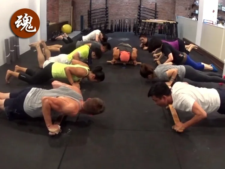 Custom/Wholesale solid beech wood shena board fitness wooden push up stand board