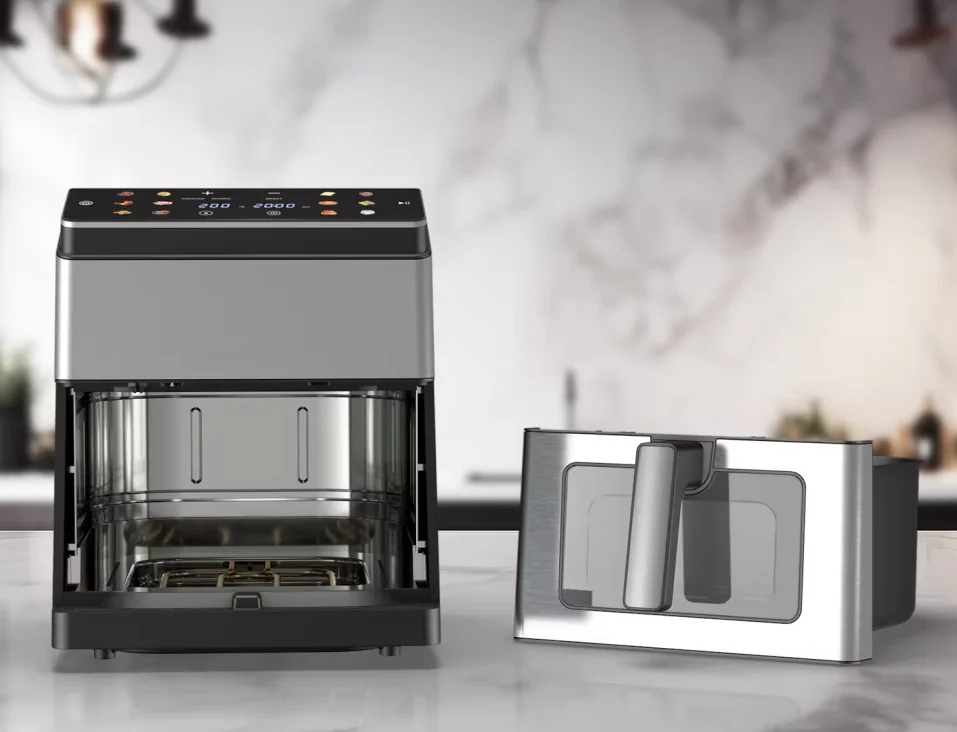 double heating smart digital stainless steel kitchen appliances 1L 2L 3.2L 4L 5.5L 6L 7L 8L 12L air fryers